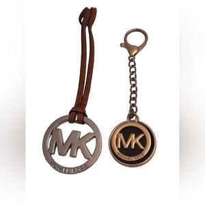 Michael Kors Silver and Gold Keychain Duo Set